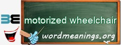 WordMeaning blackboard for motorized wheelchair